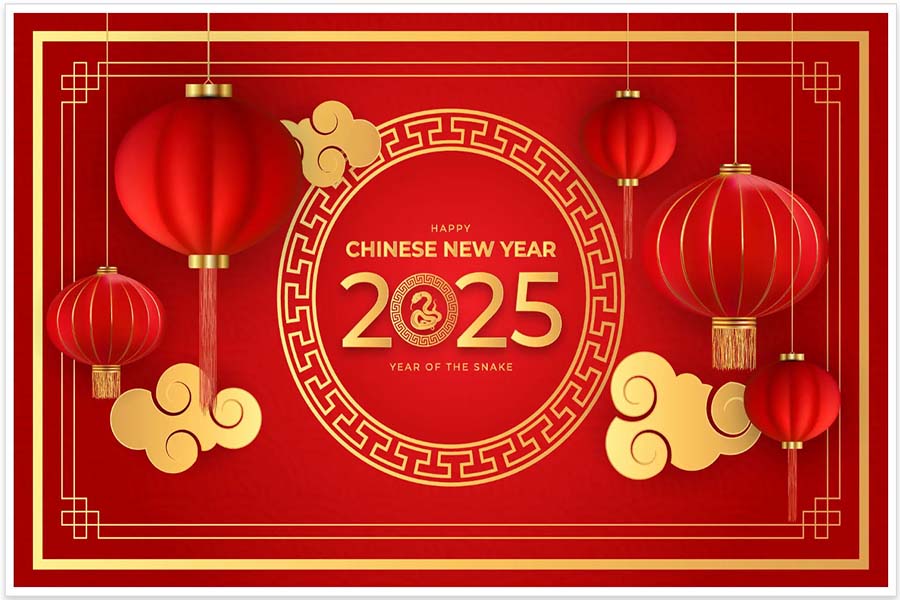 Avis de vacances-chinois Nouvel an 2025